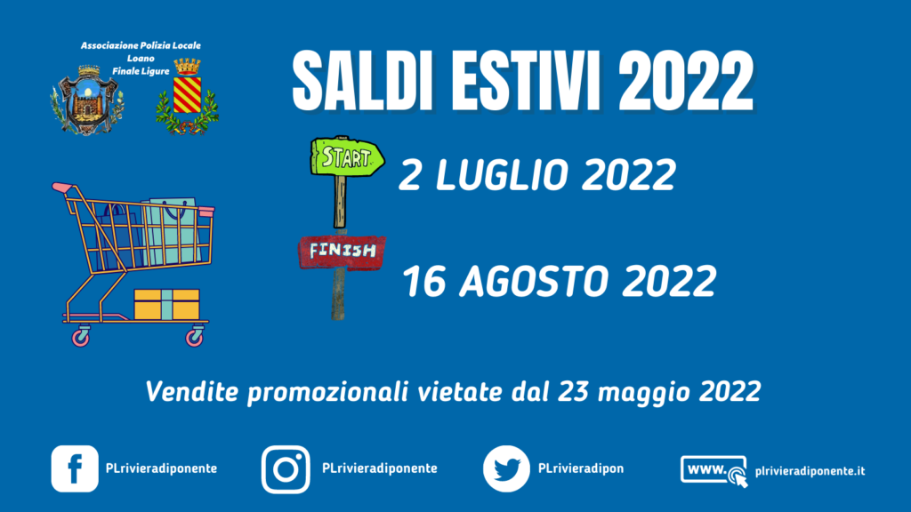 Saldi estivi 2022 regione Liguria