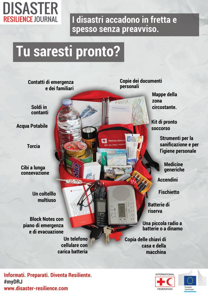 Sei pronto? Prepara lo zaino - kit d'emergenza di Protezione